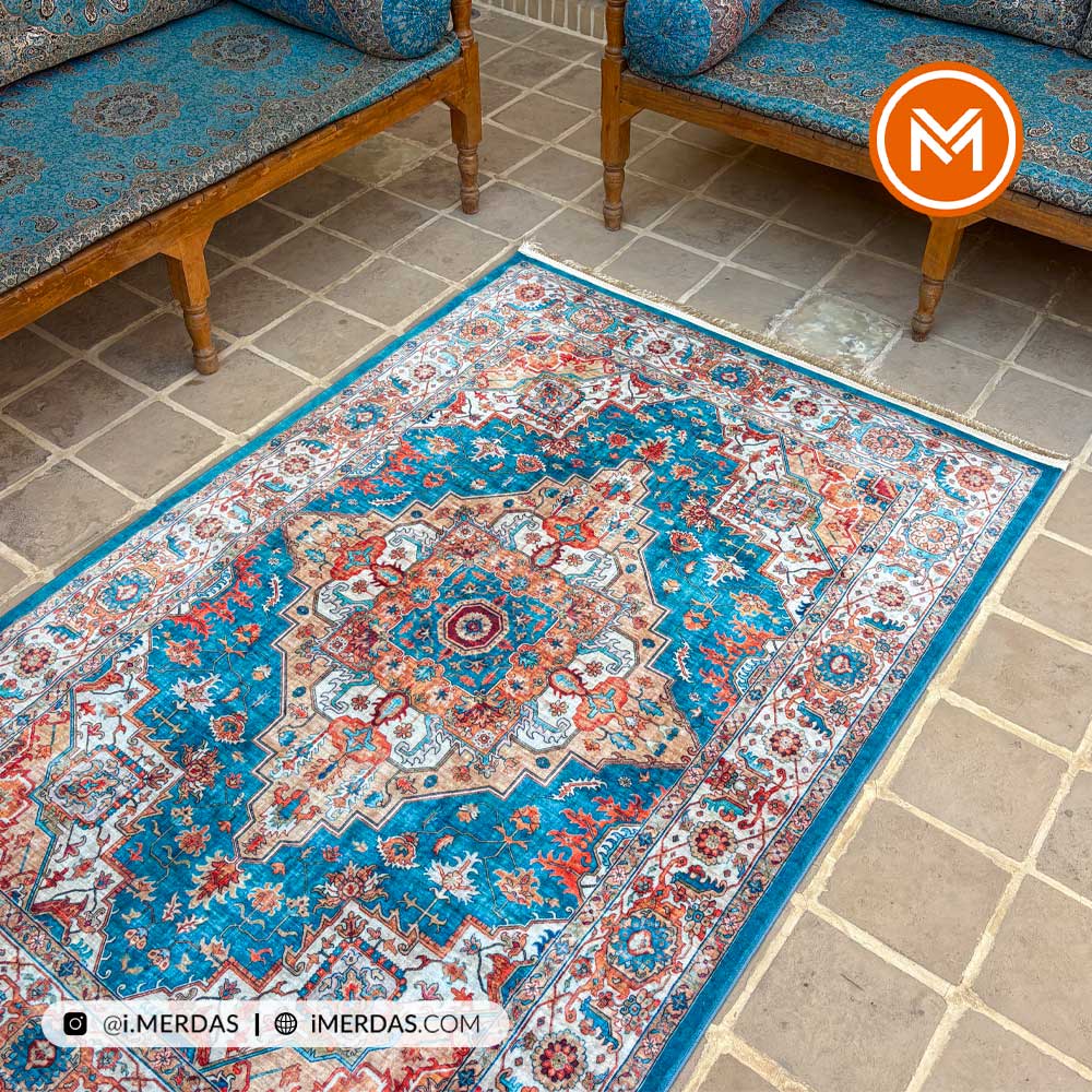 فرش کهنه نما کد N00214 زمینه تمام رنگ